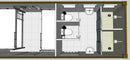 Módulo Habitável - Alojamento 12m - Quarto + banheiro