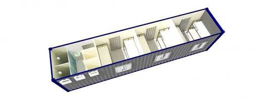 Módulo Habitável - Alojamento 12m - Quarto + banheiro