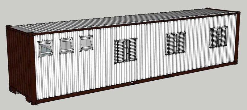Módulo Habitável - Alojamento 12m - Quarto + banheiro